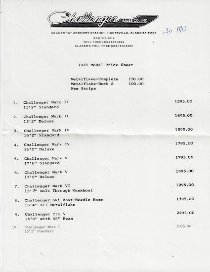 Challenger 1978 Brochure