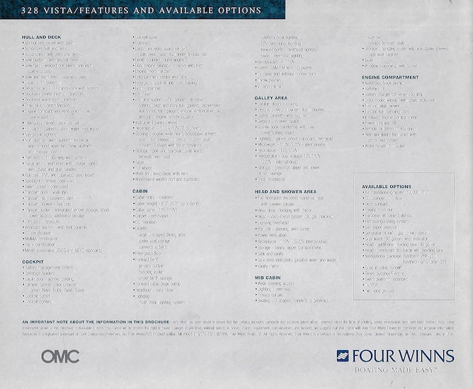 Four Winns Vista 328 Brochure