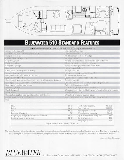 Bluewater 510 Specification Brochure
