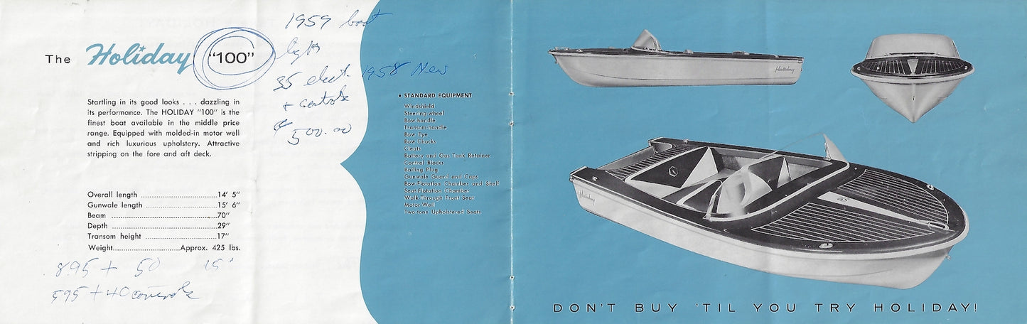 Holiday Plastics 1950s Brochure