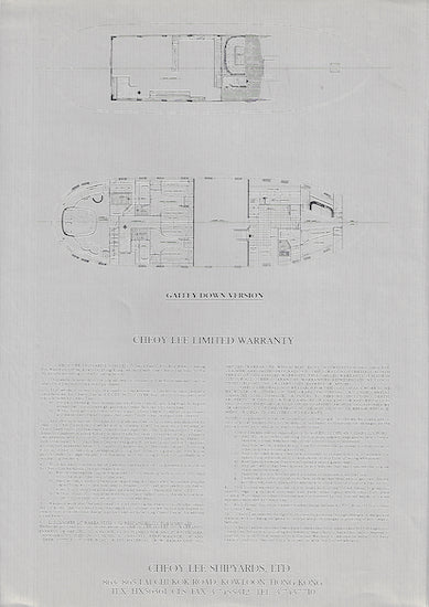Cheoy Lee 66 Long Range Motoryacht Specification Brochure