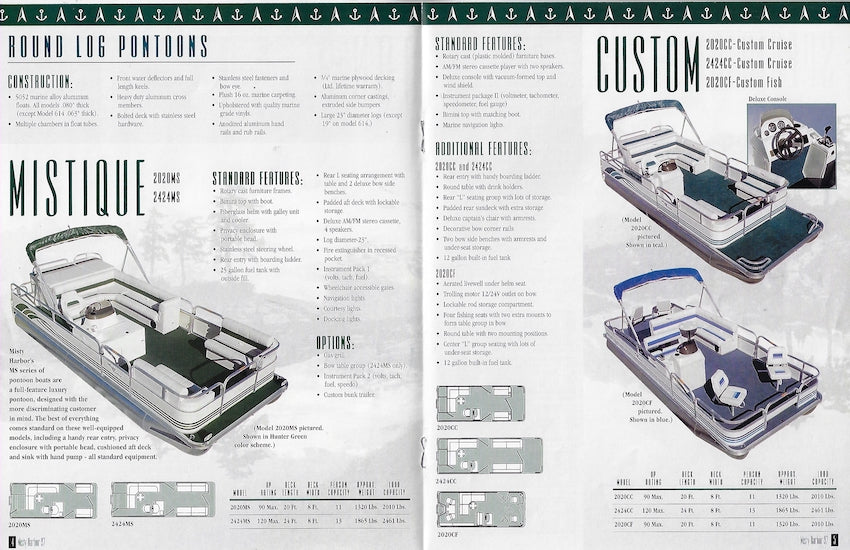 Misty Harbor 1997 Pontoon Brochure