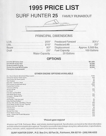Surf Hunter 25 Brochure