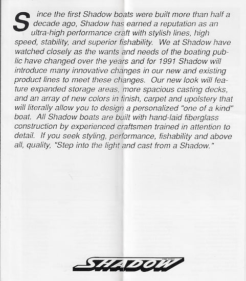 Shadow 1991 Brochure