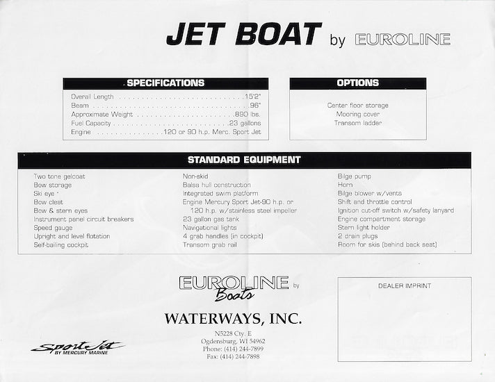 Euroline Cyclone Sport Brochure