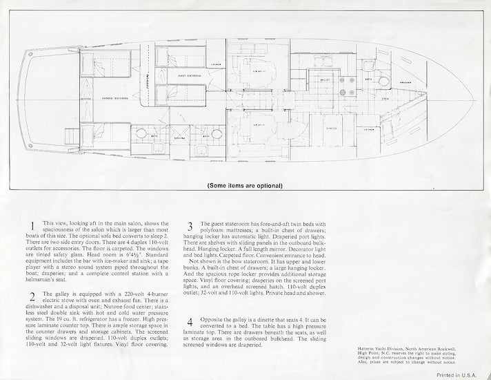 Hatteras 58 Yacht Fisherman Brochure