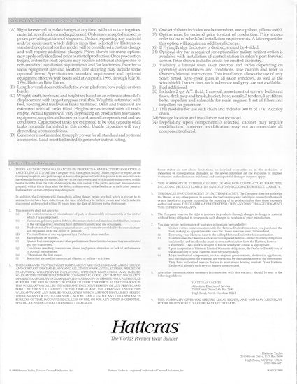 Hatteras 42 Cockpit Motor Yacht Specification Brochure