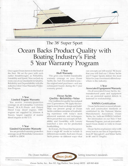 Ocean 38 Super Sport Brochure