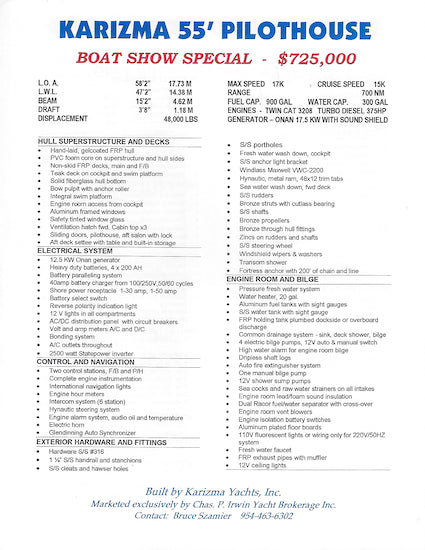 Karizma 55 / 57 Brochure