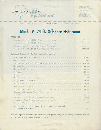 McGlasson Mark IV Brochure
