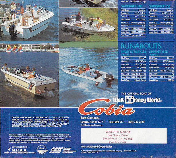 Cobia 1985 Poster Brochure