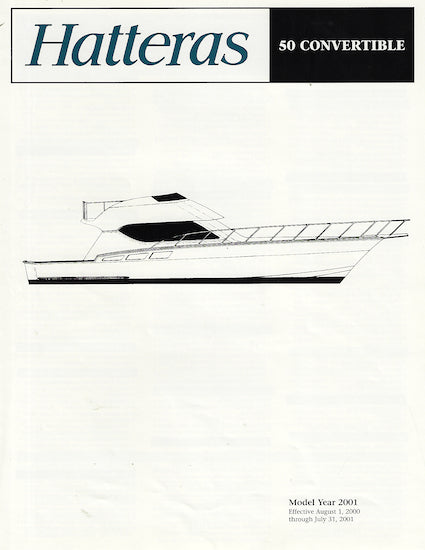 Hatteras 50 Convertible Brochure