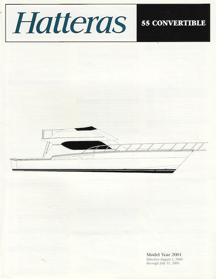 Hatteras 55 Convertible Brochure