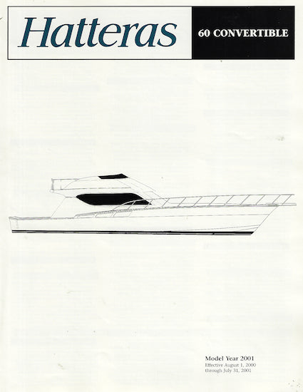 Hatteras 60 Convertible Brochure