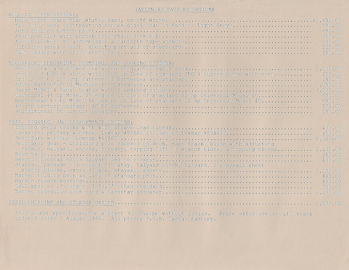 Tartan 40 Brochure
