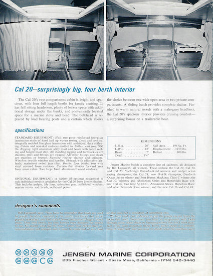 Cal 20 Brochure