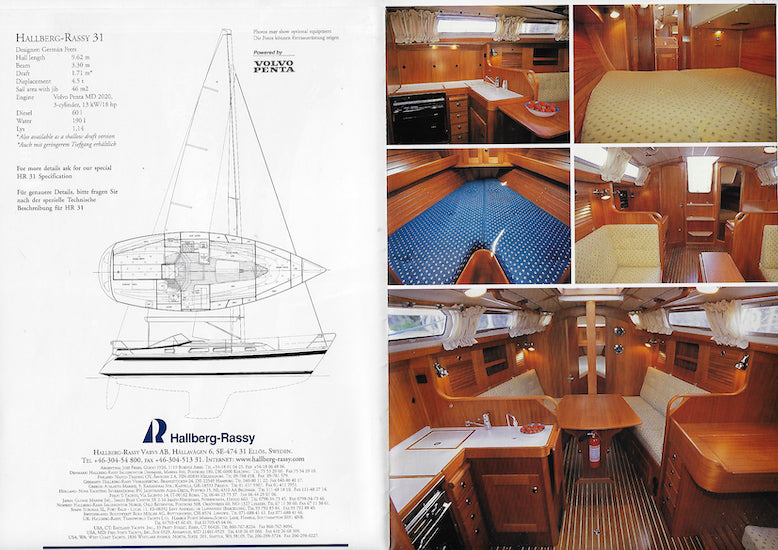 Hallberg-Rassy 31 Poster Brochure