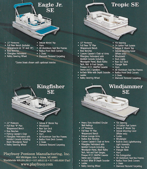 Playbuoy 2002 Pontoon Full Line Brochure
