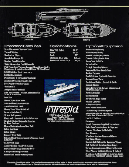 Intrepid 348 Cuddy Brochure