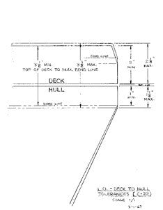 Columbia 22 LO Deck to Hull Tolerences Plan