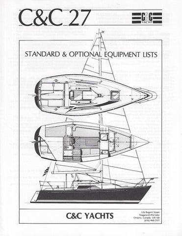C&C 27 Mark V Specification Brochure