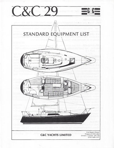 C&C 29 Specification Brochure