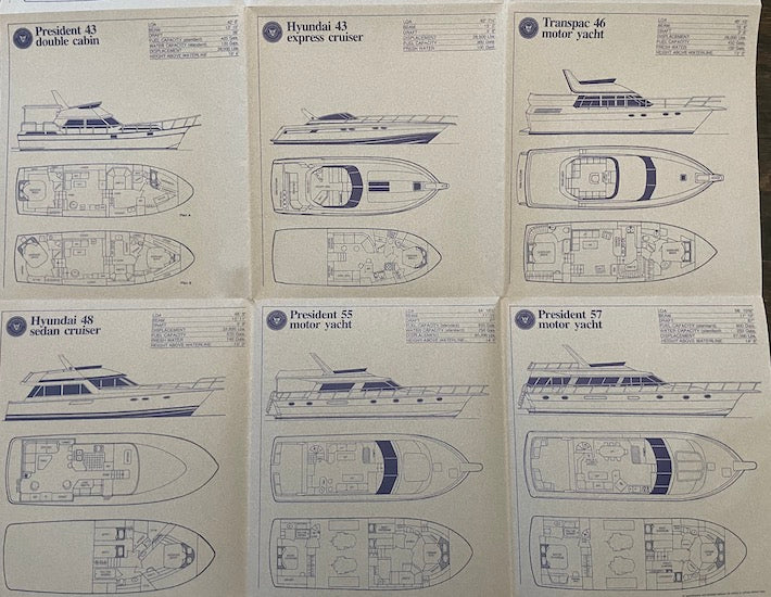 Presidential Motor Yacht Poster Brochure