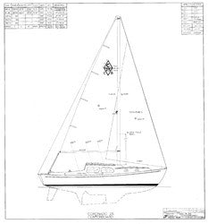 Coronado 25 Sail Plan - Centerboard