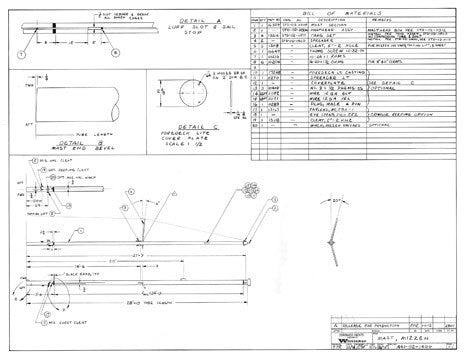 Coronado 41 Mizzen Mast Plan