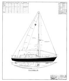 Columbia 45 Sail Plan