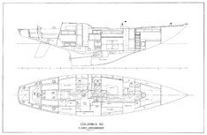 Columbia 50 3 Cabin Interior Plan