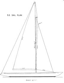 Columbia 5.5 Sail Plan