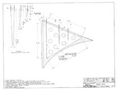 Columbia Yachts Lines, Rudder & Skeg Plan