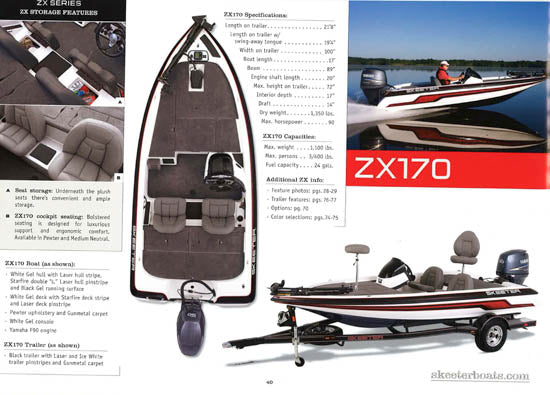 NEW SKEETER BOATS BOAT DEALER PARTS MANUAL 2011 ZX24V