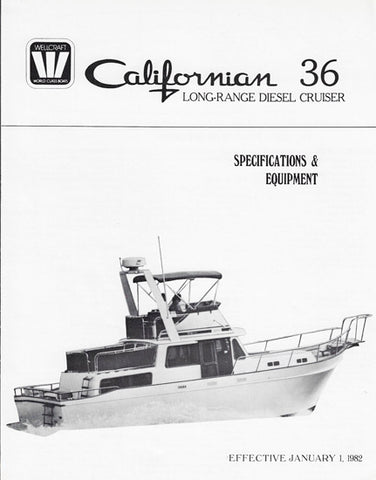 Wellcraft Californian 36 Trawler Specification Brochure
