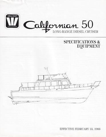 Wellcraft Californian 50 Trawler Specification Brochure