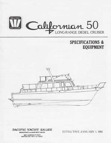 Wellcraft Californian 50 Trawler Specification Brochure