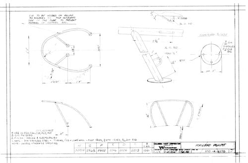 Columbia Yachts Forward Pulpit Plan