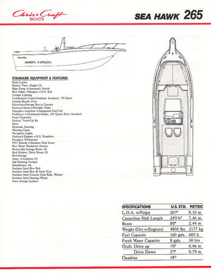 Chris Craft Sea Hawk 265 Digital Brochure