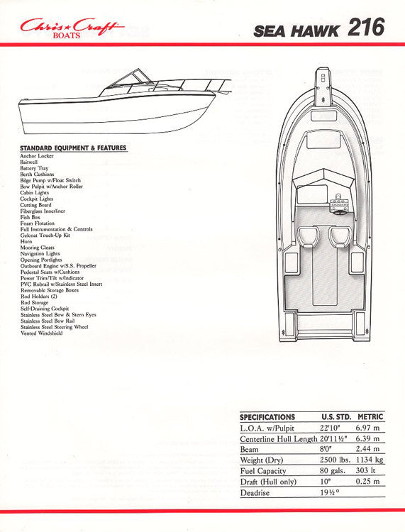 Chris Craft Sea Hawk 216 Digital Brochure