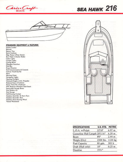 Chris Craft Sea Hawk 216 Digital Brochure