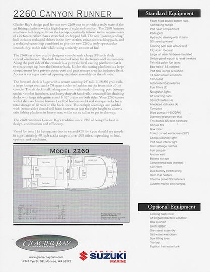 Glacier Bay 2260 Canyon Runner Brochure