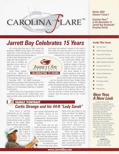 Jarrett Bay Carolina Flare Newsletter - Winter 2002