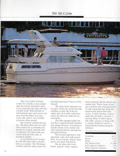 Sea Ray 1987 Sport Yachts Brochure