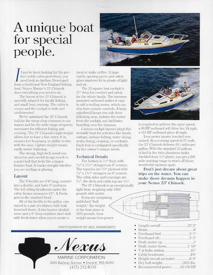 Nexus Chinook 23 Brochure