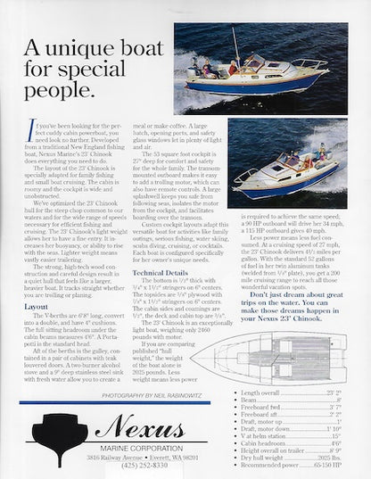 Nexus Chinook 23 Brochure