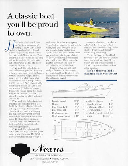 Nexus Coho 20 Brochure