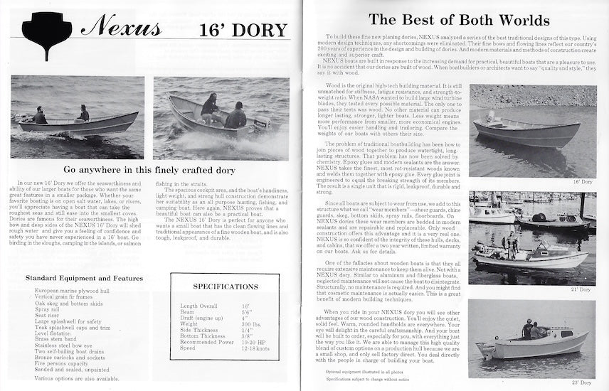 Nexus Dories Brochure