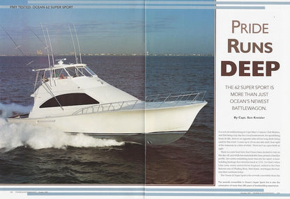 Ocean 62 Super Sport Power & Motoroyacht Magazine Reprint Brochure