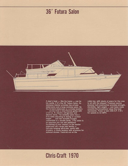 Chris Craft Futura 36 Salon Specification Brochure